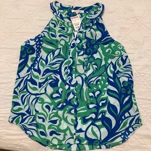 Halter tank blouse. Brand New with tags size M